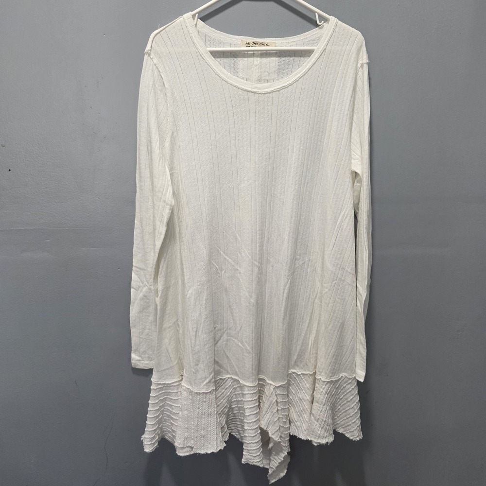 We The Free Szie M White Long Sleeve Flowy Tunic Dress